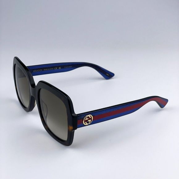 ? Gucci GG0036SN 004 Sunglasses Havana Blue Brown Gradient Square Women main image 6